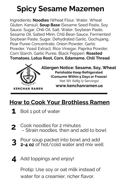 Spicy Sesame Kit (2 servings) [VG]