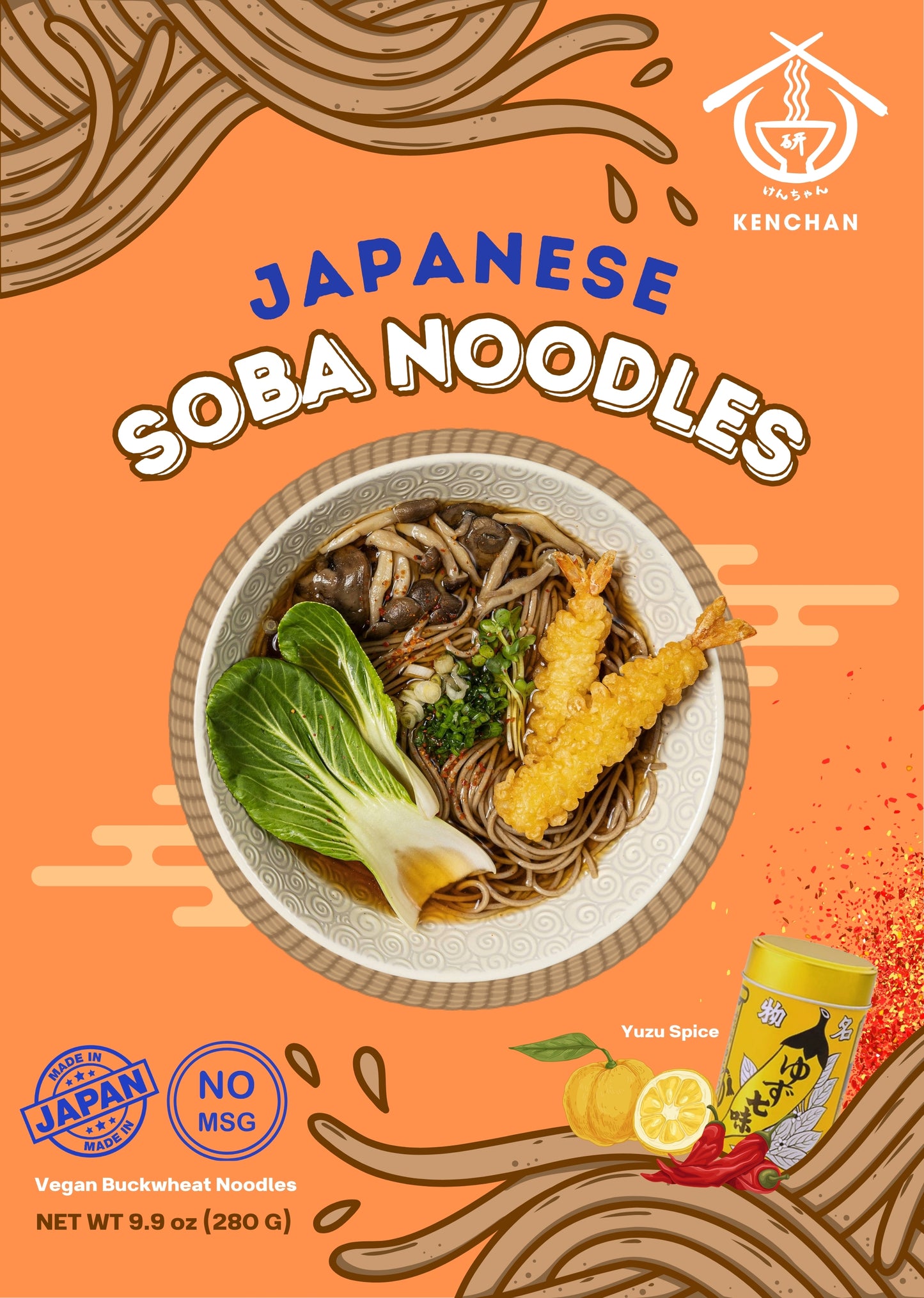 Yuzu Buckwheat Soba (4 Servings) (VEGAN)